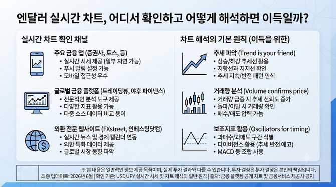 엔달러 실시간 차트, 어디서 확인하고 어떻게 해석하면 이득일까?
