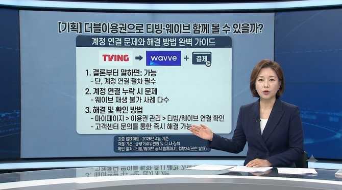 더블이용권으로 티빙과 웨이브를 함께 볼 수 있을까? 계정 연결 문제 끝까지 확인해보자