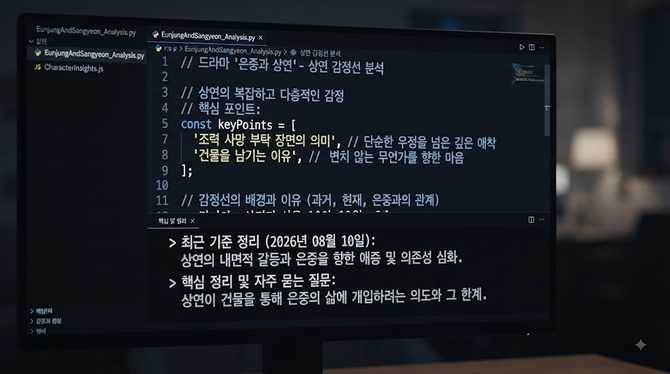 상연의 감정선을 이해하는 데 도움 되는 포인트들