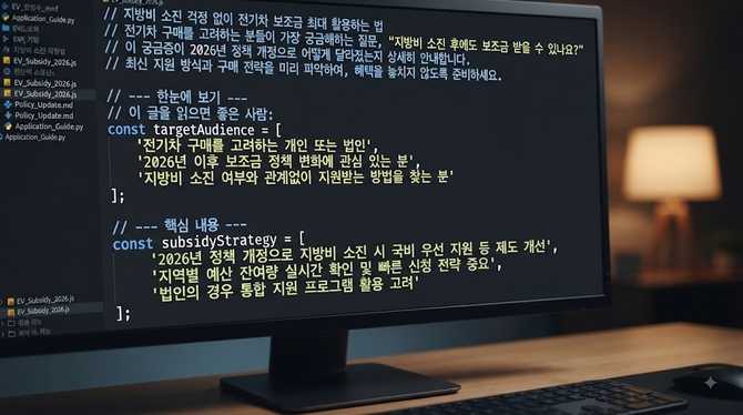 지방비 소진 걱정 없이 전기차 보조금 최대 활용하는 법