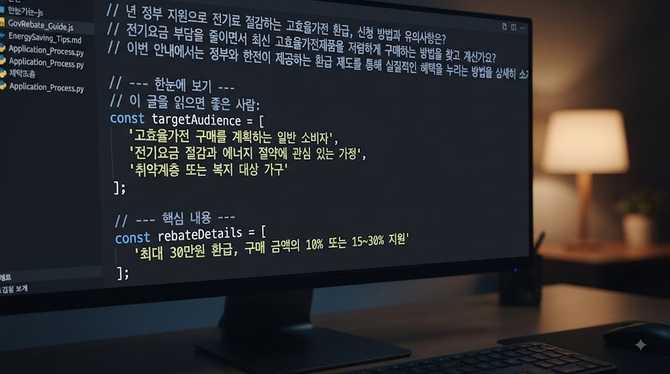 년 정부 지원으로 전기료 절감하는 고효율가전 환급, 신청 방법과 유의사항은?