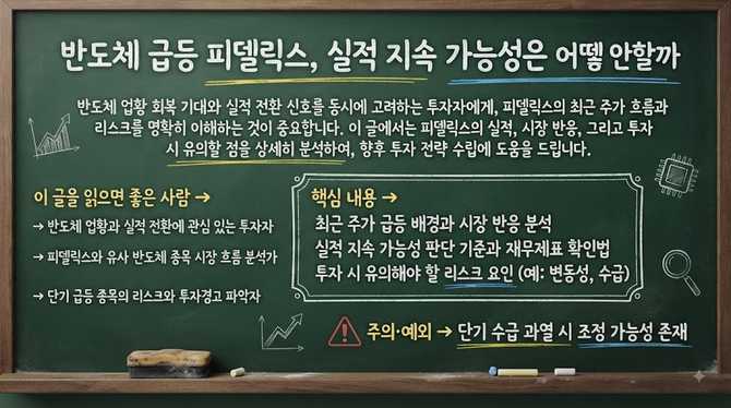 반도체 급등 피델릭스, 실적 지속 가능성은 어떻게 확인할까