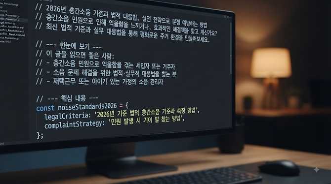 2026년 층간소음 기준과 법적 대응법, 실전 전략으로 분쟁 예방하는 방법