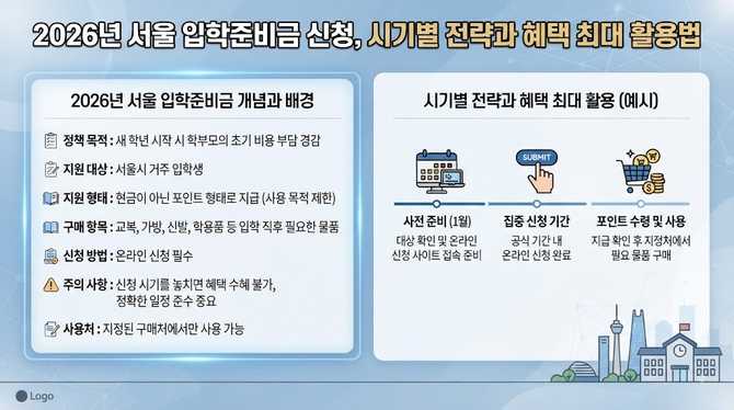 2026년 서울 입학준비금 신청, 시기별 전략과 혜택 최대 활용법