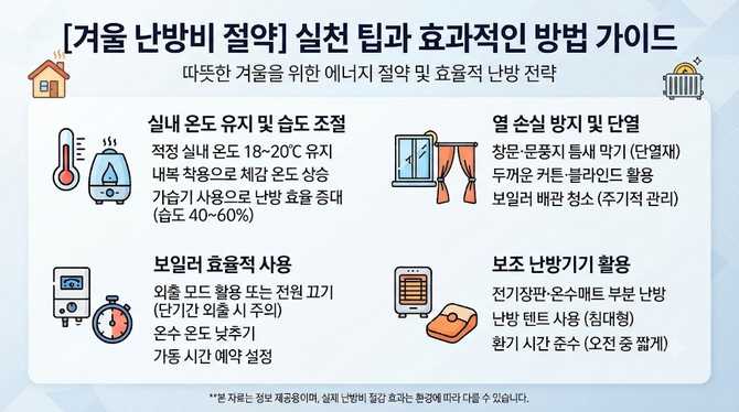 겨울 난방비 절약, 실천 팁과 효과적인 방법은 무엇일까