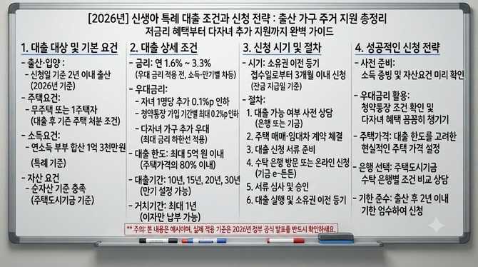2026년 신생아 특례 대출 조건과 신청 전략, 지금 바로 알아보세요