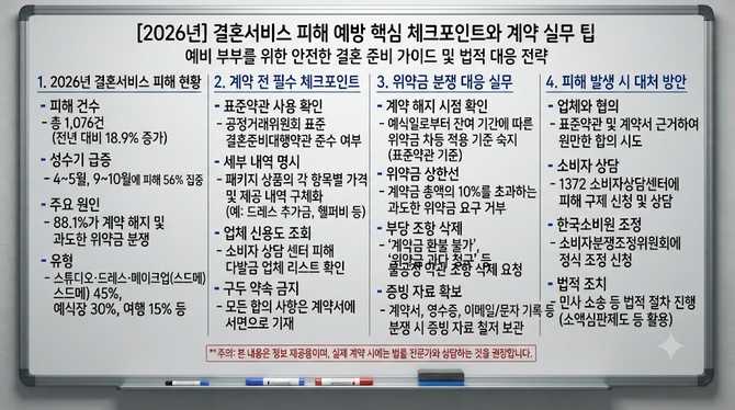 2026년 결혼서비스 피해 막는 핵심 체크포인트와 계약 실무 팁