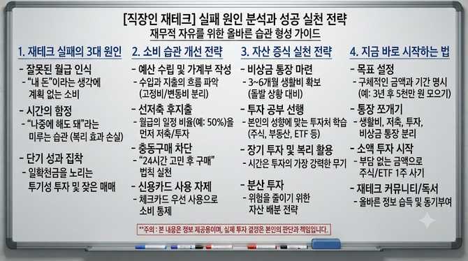 직장인 재테크 실패 원인과 실천 전략, 지금 바로 시작하는 방법