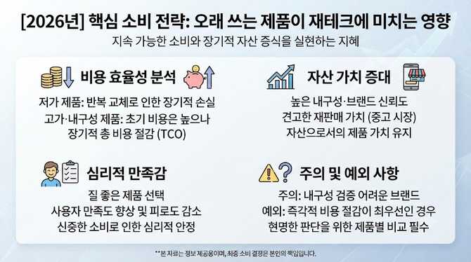 2026년 핵심 소비 전략, 오래 쓰는 제품이 재테크에 미치는 영향은?