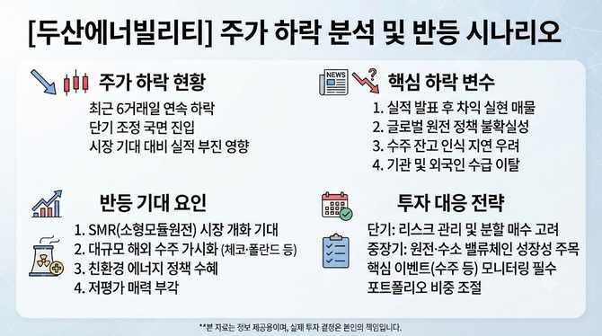 두산에너빌리티 주가 하락, 언제 반등 기대할까? 핵심 변수와 투자 전략 공개