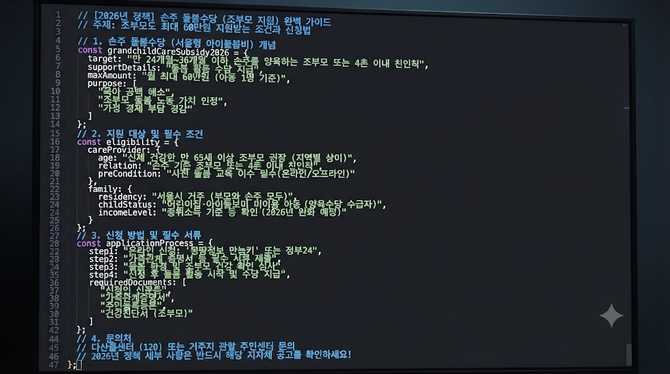 2026년 손주 돌봄수당, 조부모도 최대 60만원 지원받는 조건과 신청법