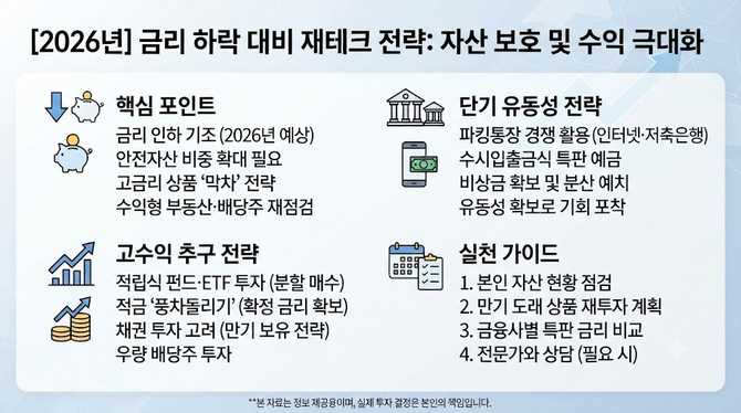 2026년 금리 하락 대비 재테크 전략, 지금 바로 실천법은?