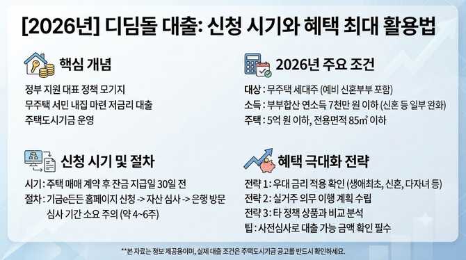 2026년 디딤돌 대출 신청 시기와 혜택 최대 활용법은?