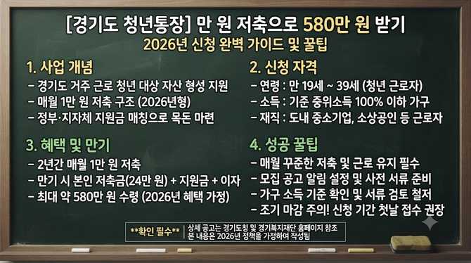 만 원 저축으로 580만 원 받기, 경기도 청년통장 신청 꿀팁