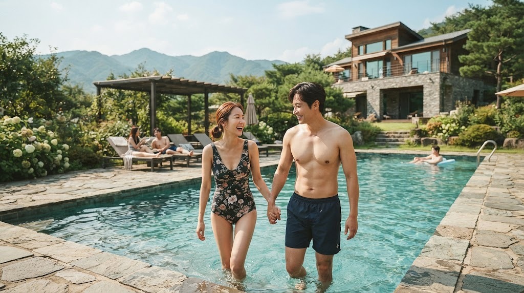 가평에서 여유로운 여름, 최여진과 김재욱의 특별한 순간들