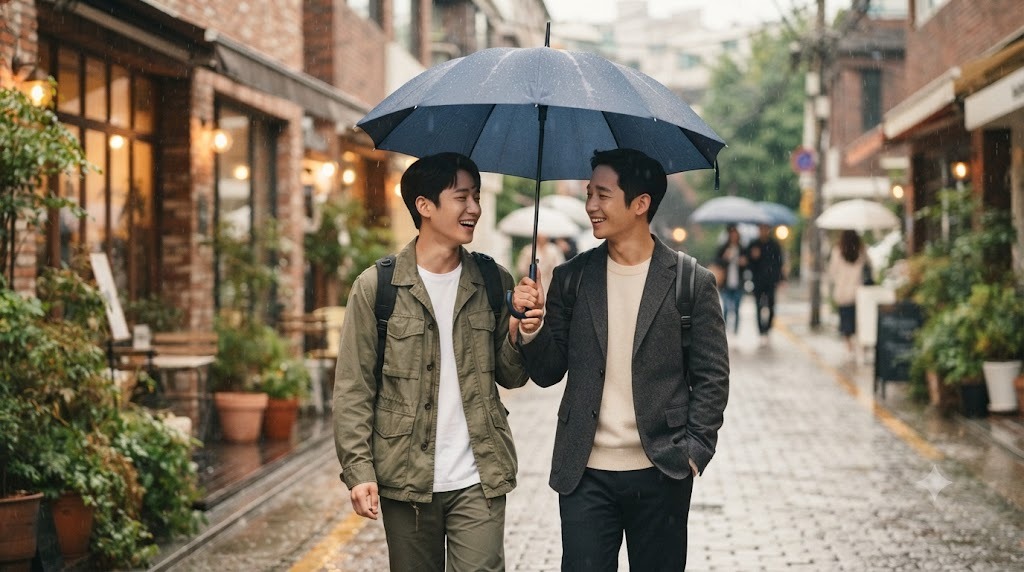 정해인과 동생의 우산 사진, 함께한 순간의 특별함 살펴보기