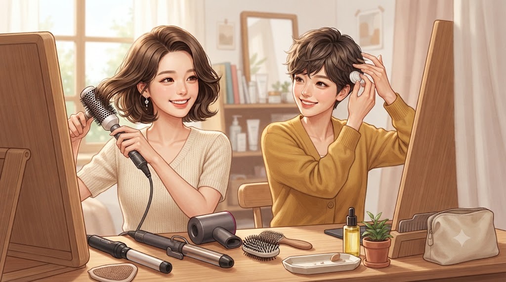 단발과 숏컷, 스타일링 꿀팁 모음