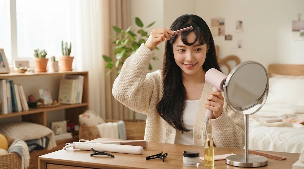 혼자서도 가능한 깻잎머리 스타일링 꿀팁 총정리
