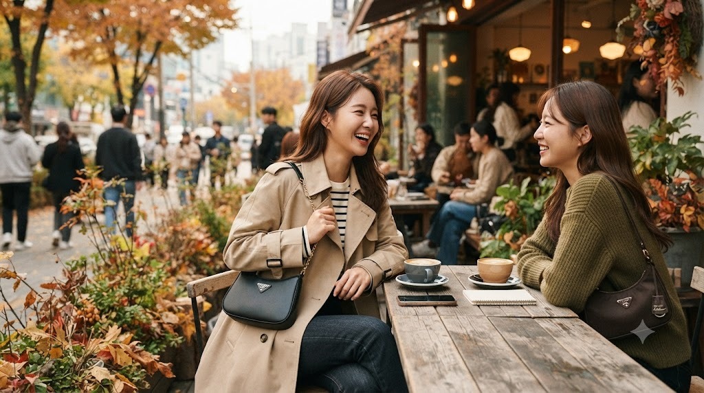 프라다 미니백으로 가을 스타일 완성하기