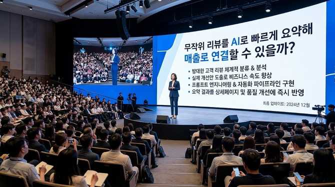 무작위 리뷰를 AI로 빠르게 요약해 매출로 연결할 수 있을까?