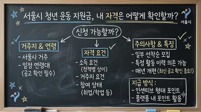 서울시 청년 운동 지원금, 내 자격은 어떻게 확인할까?